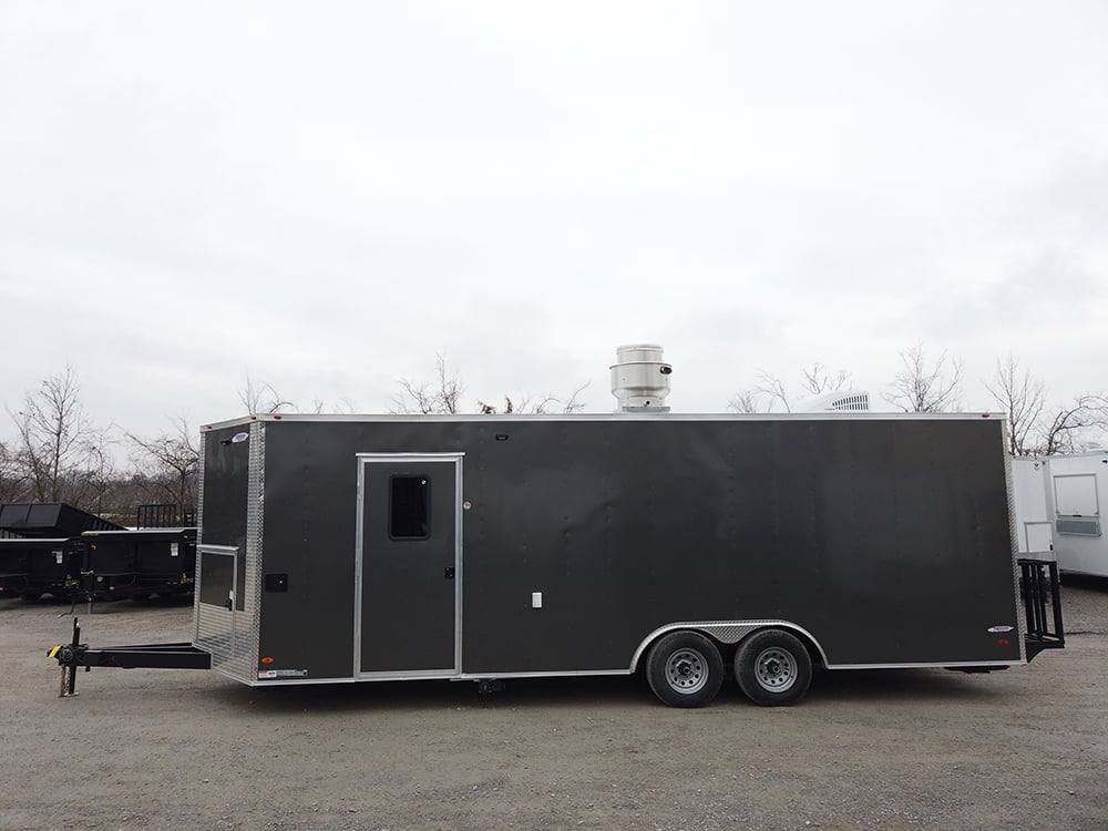 8.5′ x 24′ Charcoal Grey Food Vending Concession Trailer — photo 3