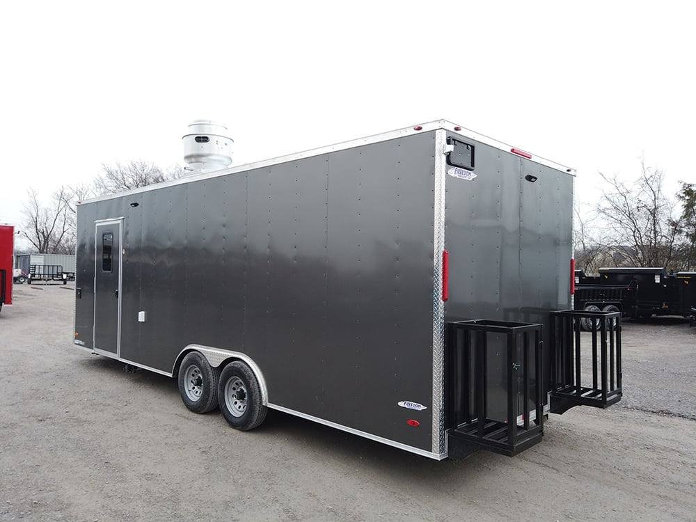 8.5′ x 24′ Charcoal Grey Food Vending Concession Trailer — photo 5