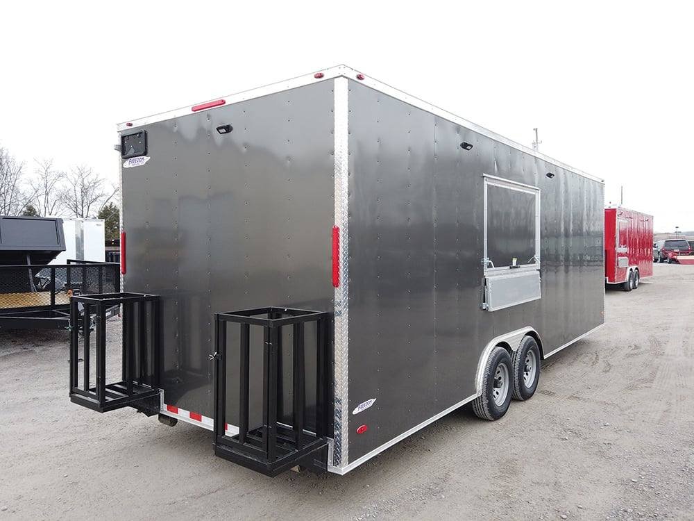 8.5′ x 24′ Charcoal Grey Food Vending Concession Trailer — photo 11