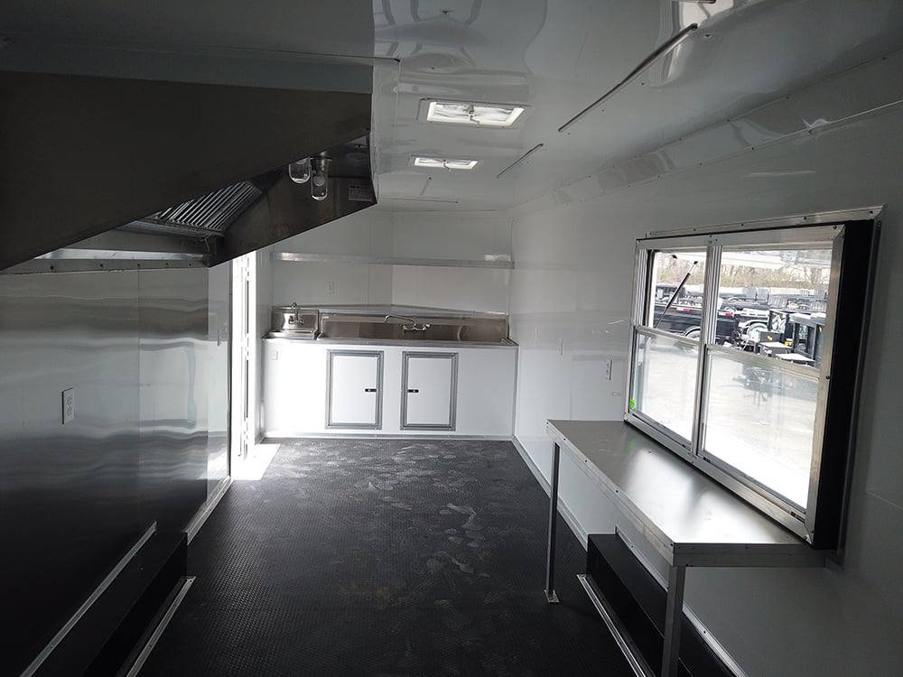 8.5′ x 24′ Charcoal Grey Food Vending Concession Trailer — photo 2