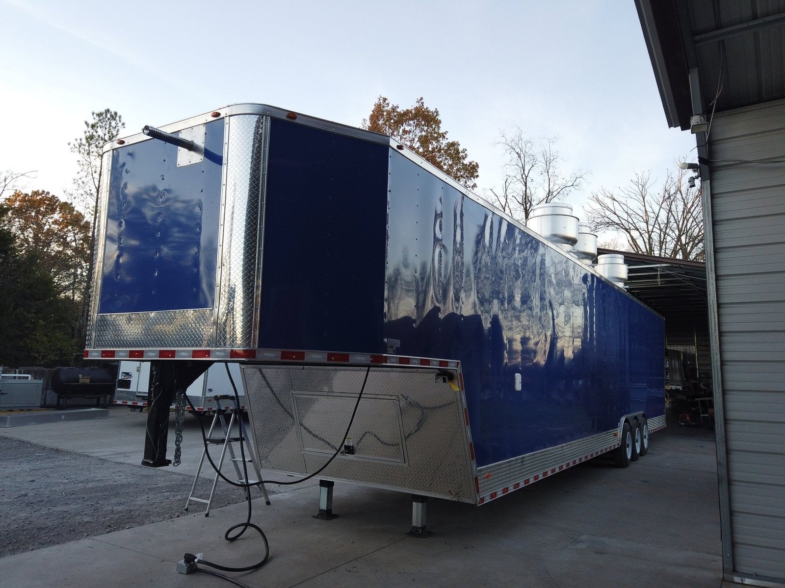 8.5′ x 46′ Cobalt Blue Gooseneck Concession Trailer (Without Appliances) — photo 2