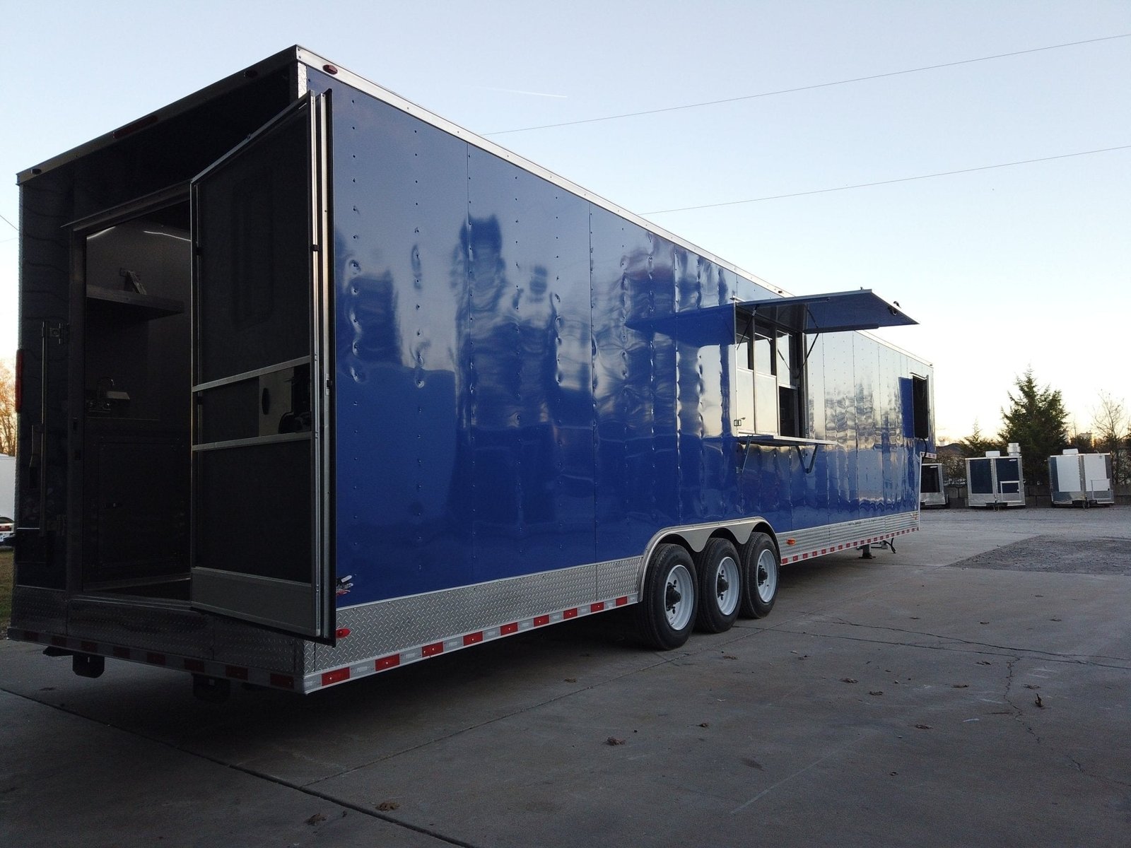 8.5′ x 46′ Cobalt Blue Gooseneck Concession Trailer (Without Appliances) — photo 7
