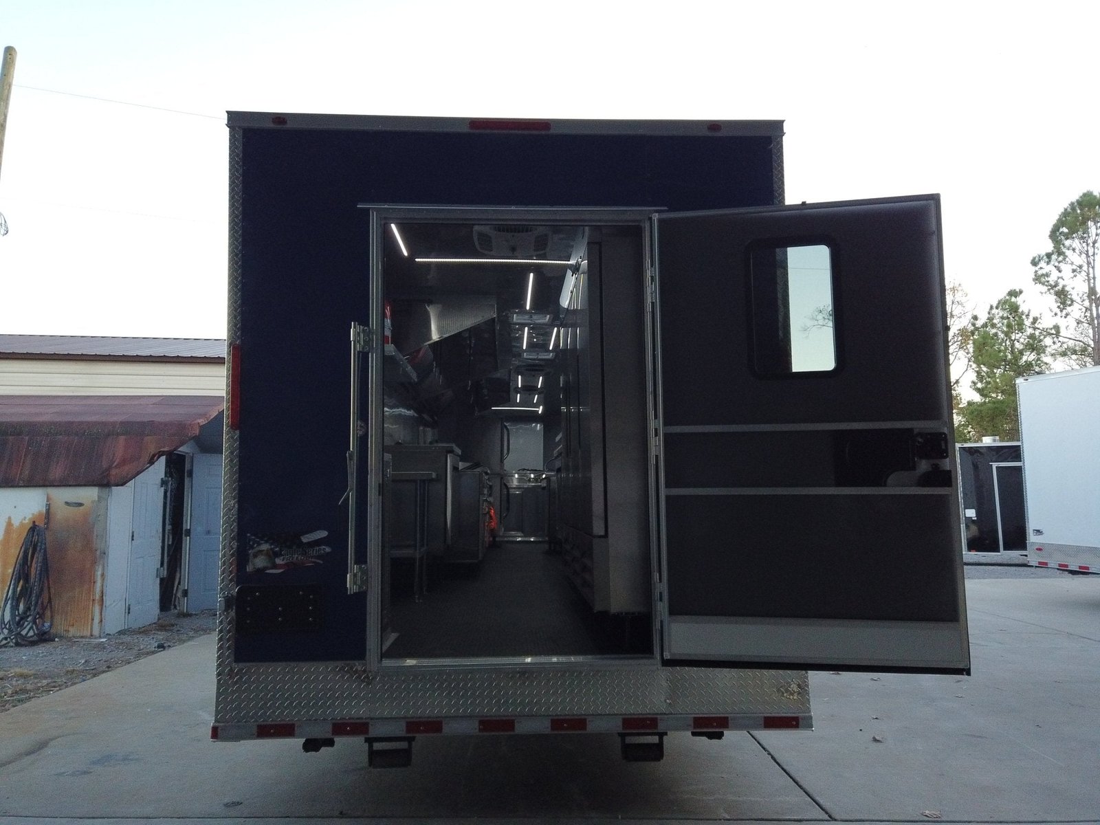 8.5′ x 46′ Cobalt Blue Gooseneck Concession Trailer (Without Appliances) — photo 8