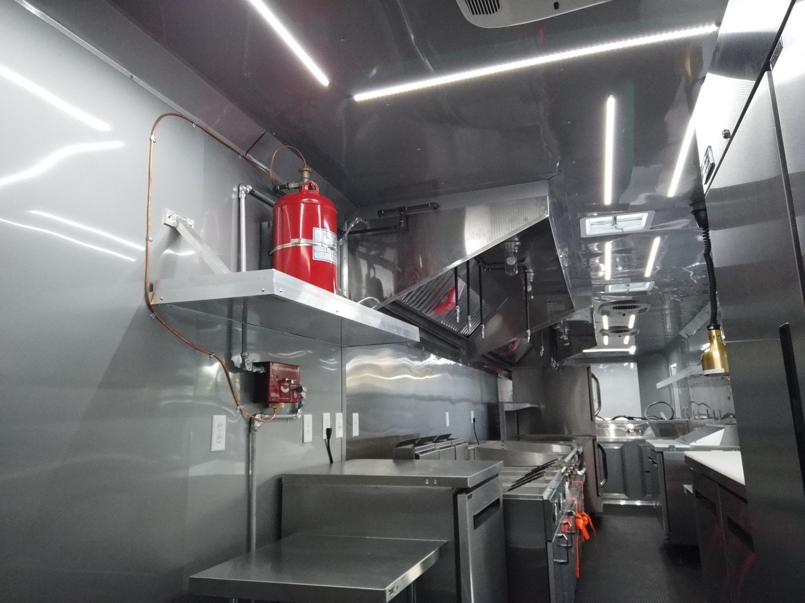8.5′ x 46′ Cobalt Blue Gooseneck Concession Trailer (Without Appliances) — photo 14