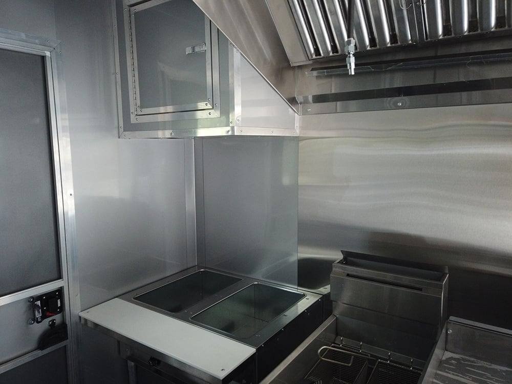 Light Pewter 8.5×24′ Double I Beam Porch Style Food Concession Trailer with Appliances — photo 2
