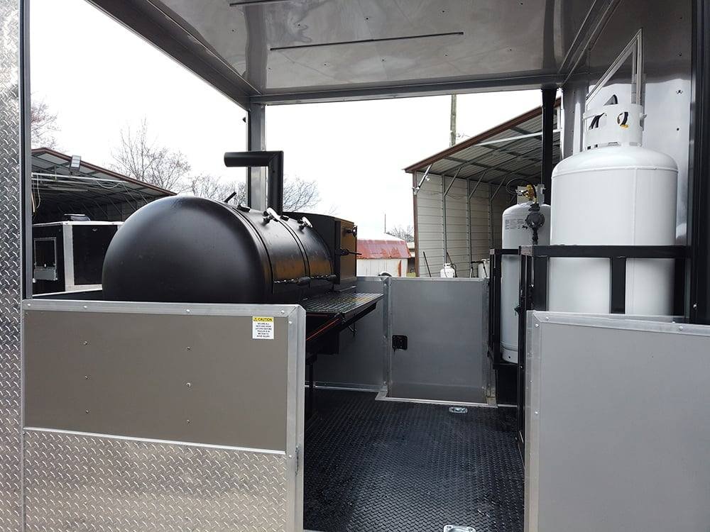 Light Pewter 8.5×24′ Double I Beam Porch Style Food Concession Trailer with Appliances — photo 5
