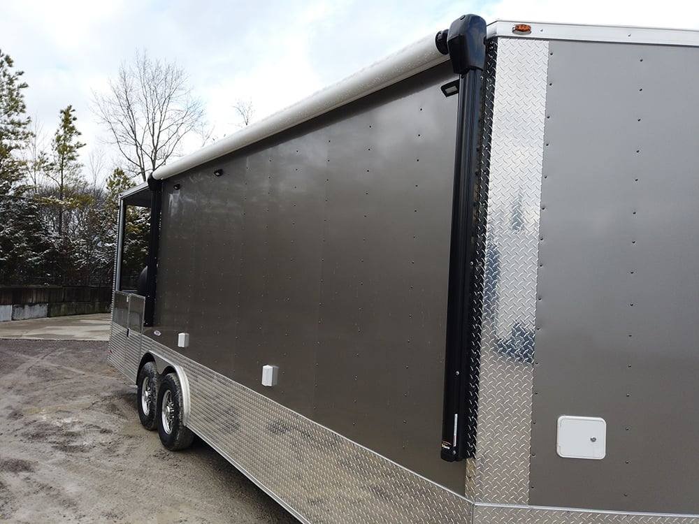 Light Pewter 8.5×24′ Double I Beam Porch Style Food Concession Trailer with Appliances — photo 6