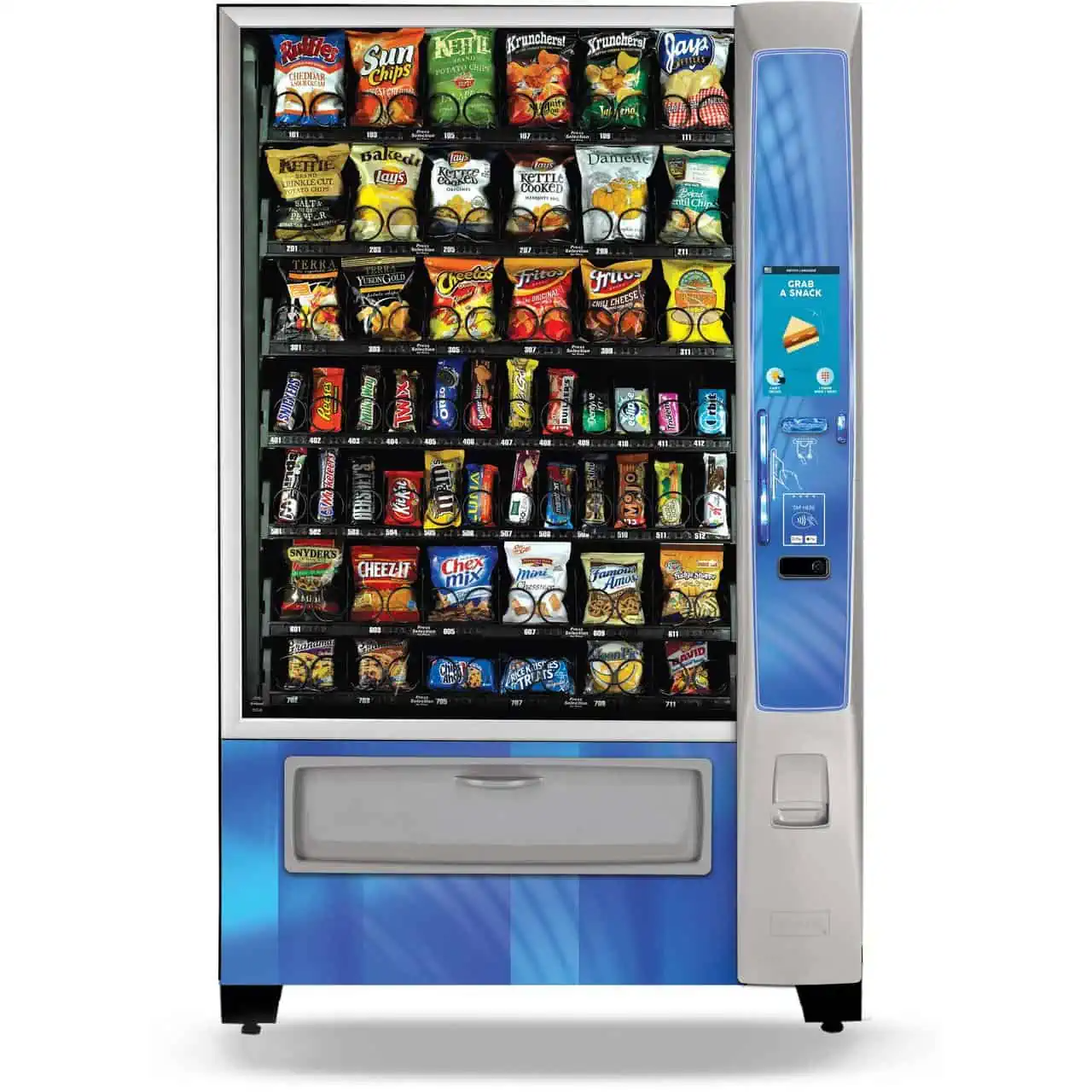 download-16-2.png Used Crane Merchant 6 Media 187 snack vending machine, six-wide touchscreen