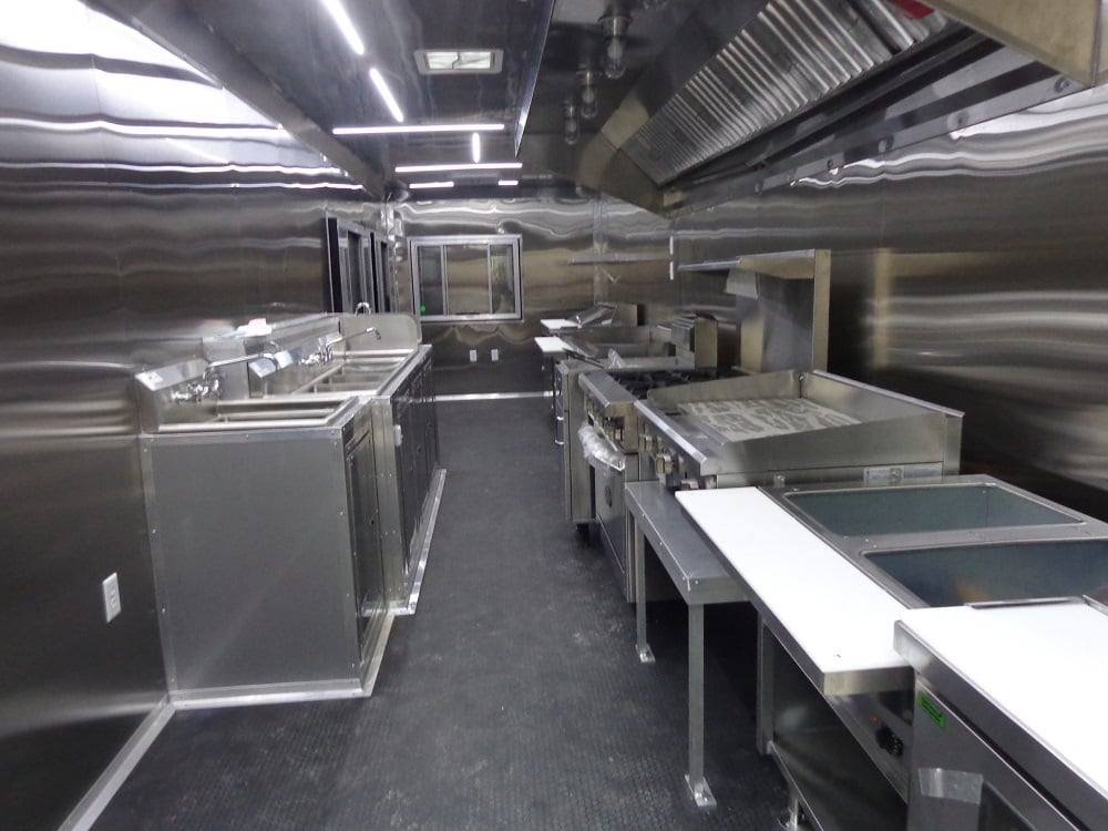 8.5′ x 30′ Orange Flat Nose Food Concession Trailer With Appliances — photo 13