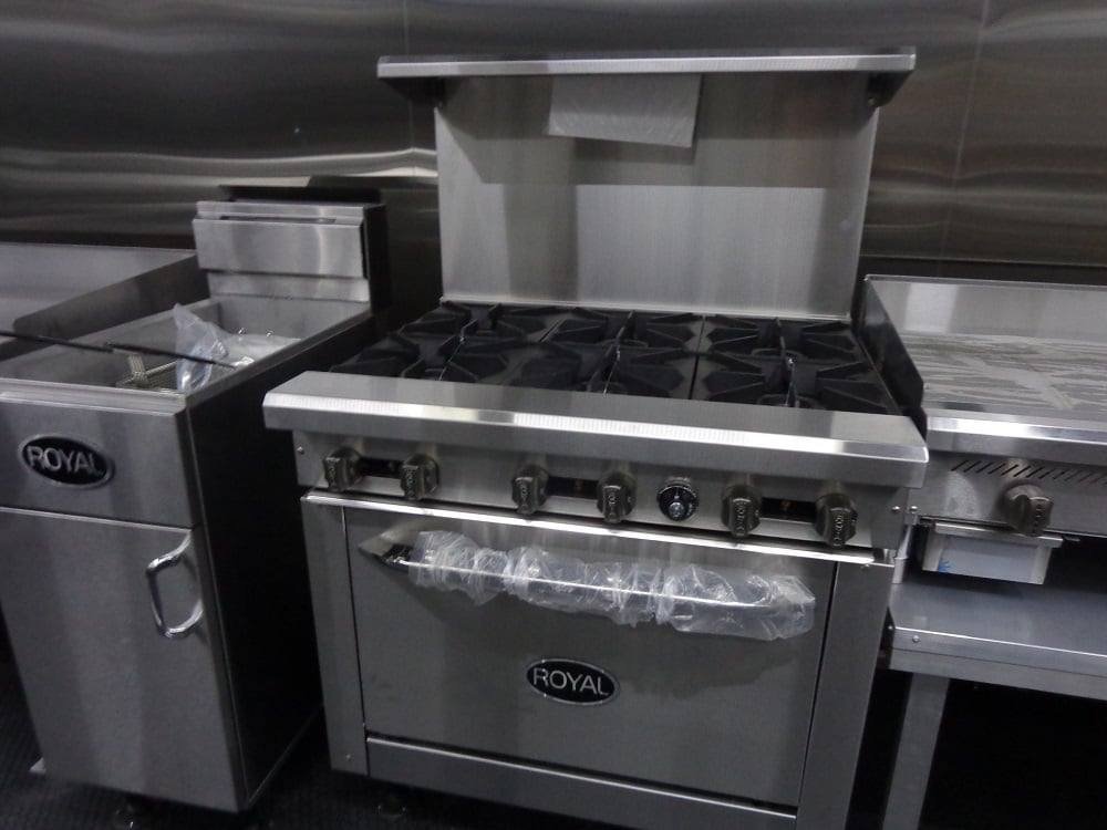 8.5′ x 30′ Orange Flat Nose Food Concession Trailer With Appliances — photo 11