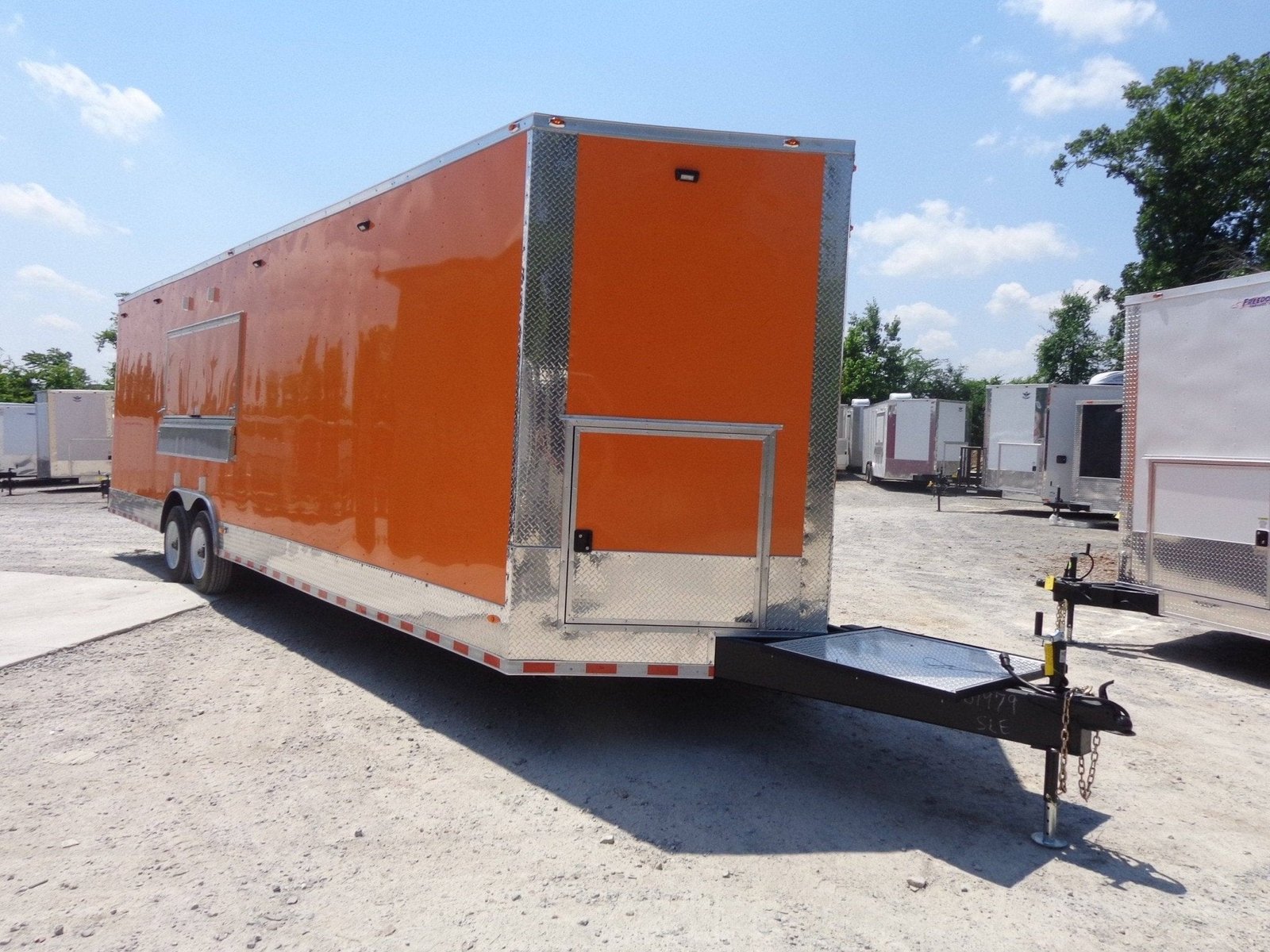 8.5′ X 30′ Orange V-Nose Concession Food Trailer — photo 4