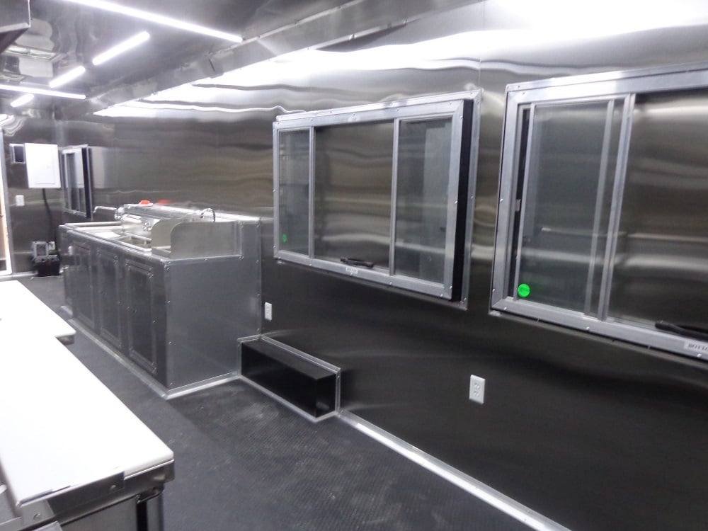 8.5′ x 30′ Orange Flat Nose Food Concession Trailer With Appliances — photo 4
