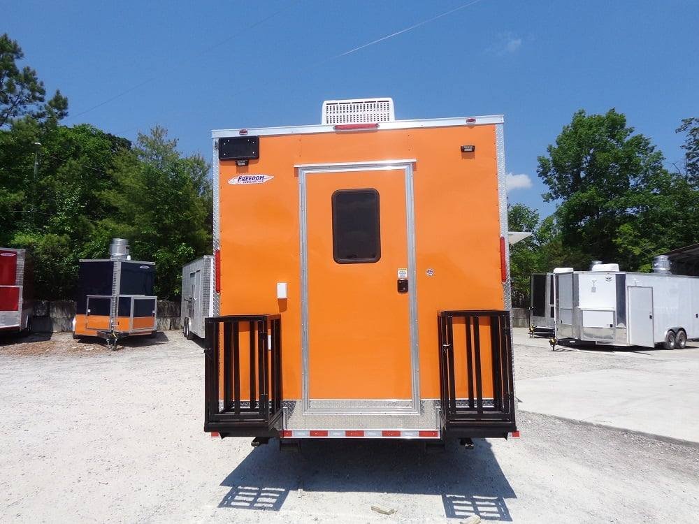 8.5′ X 30′ Orange V-Nose Concession Food Trailer — photo 14
