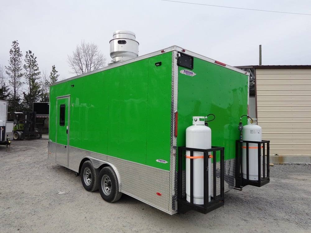 8.5′ x 18′ Lime Green Concession Food Trailer With Appliances — photo 2