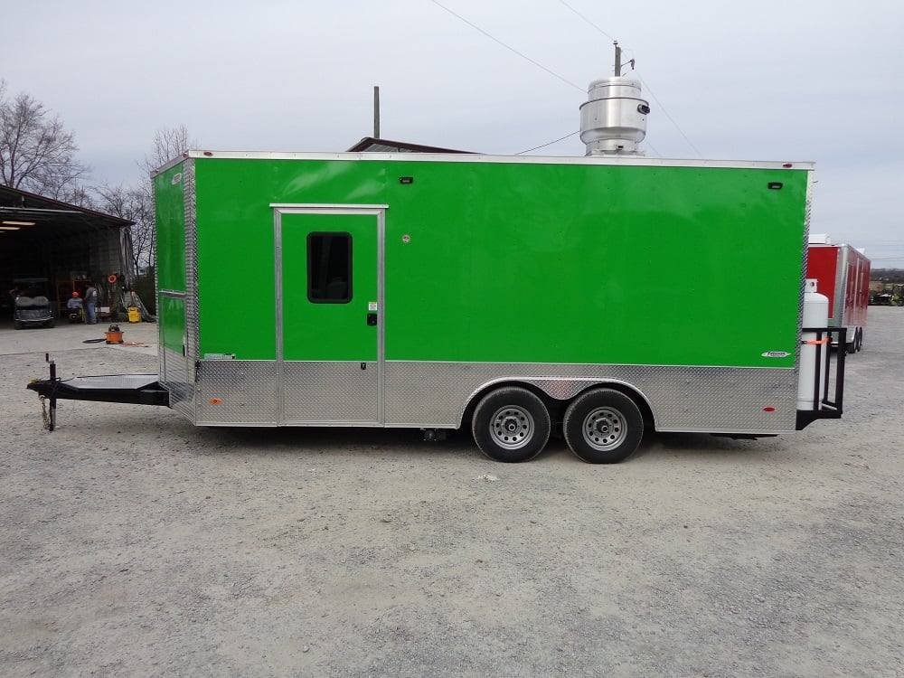 8.5′ x 18′ Lime Green Concession Food Trailer With Appliances — photo 11