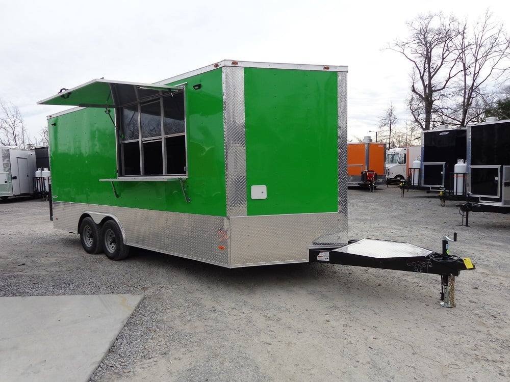 8.5′ x 18′ Lime Green Concession Food Trailer With Appliances — photo 10
