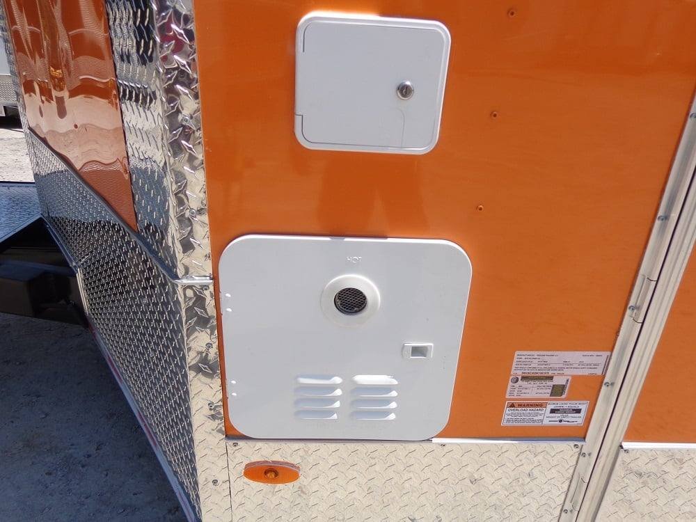 8.5′ X 30′ Orange V-Nose Concession Food Trailer — photo 12