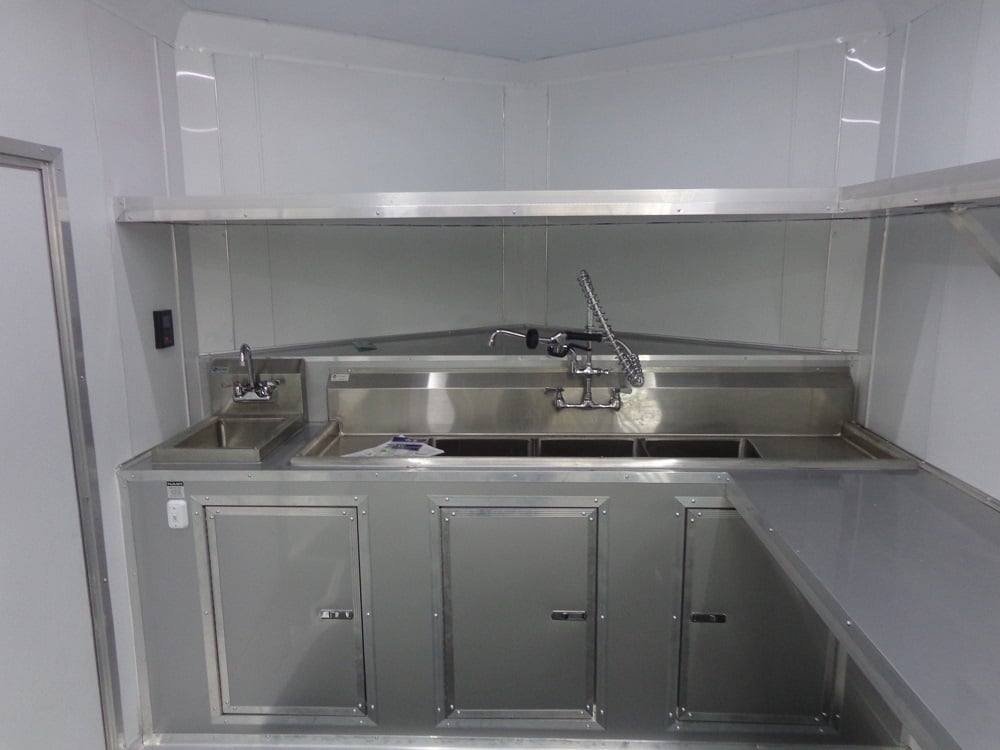 8.5′ X 30′ Orange V-Nose Concession Food Trailer — photo 9