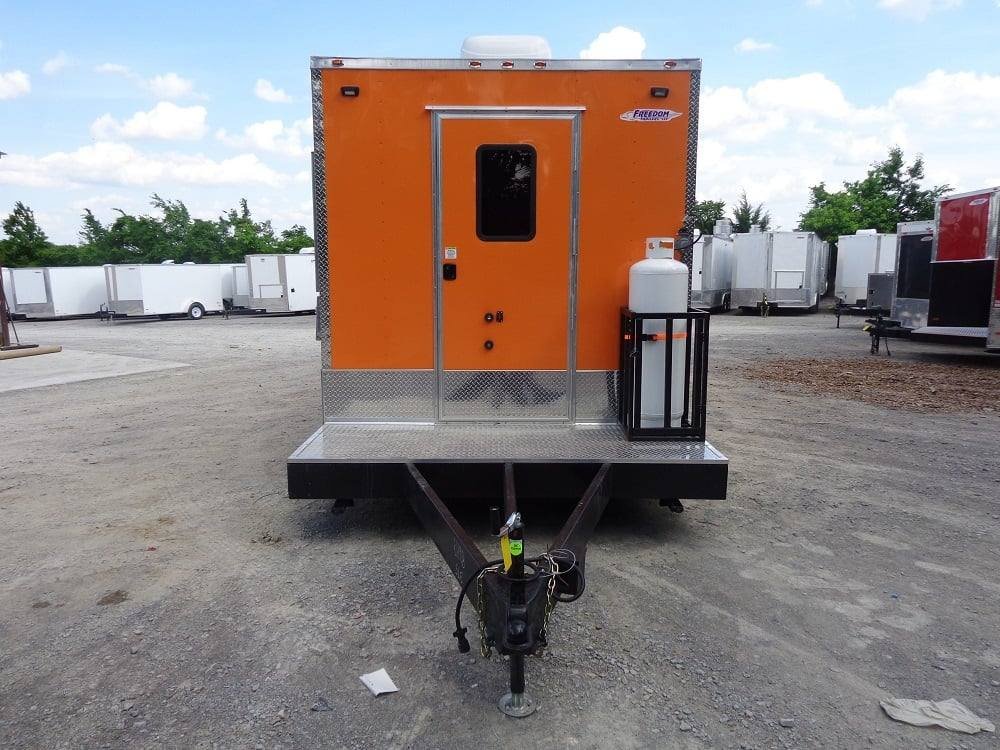 8.5′ x 30′ Orange Flat Nose Food Concession Trailer With Appliances — photo 3