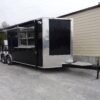 8.5 x 22 black BBQ trailer with 10-foot smoker porch