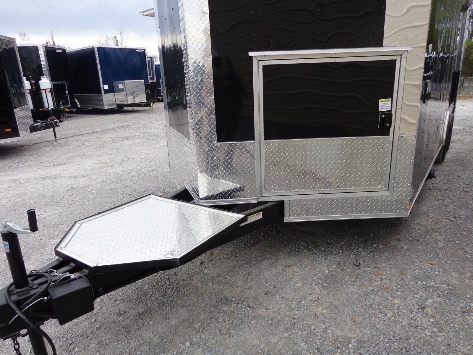 8.5′ x 22′ Black BBQ Porch Style Concession Trailer — photo 9