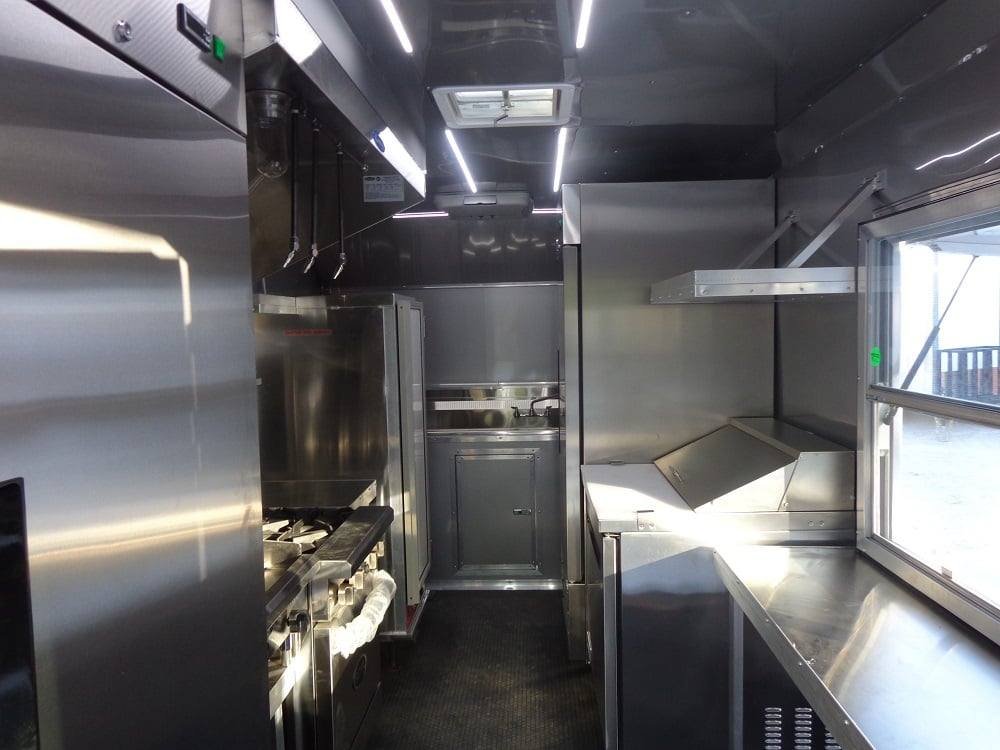 8.5′ x 22′ Flat Front Red Concession Porch Style Trailer With Appliances — photo 8