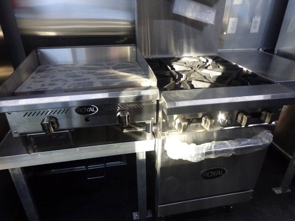 8.5′ x 22′ Flat Front Red Concession Porch Style Trailer With Appliances — photo 6