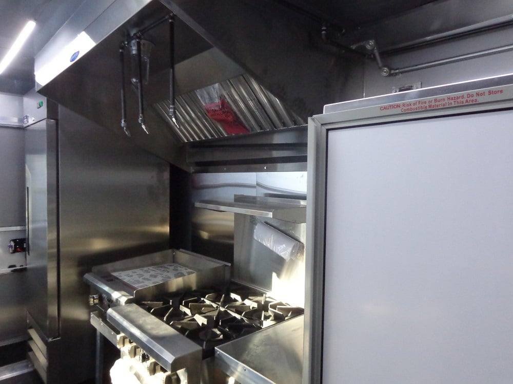 8.5′ x 22′ Flat Front Red Concession Porch Style Trailer With Appliances — photo 14