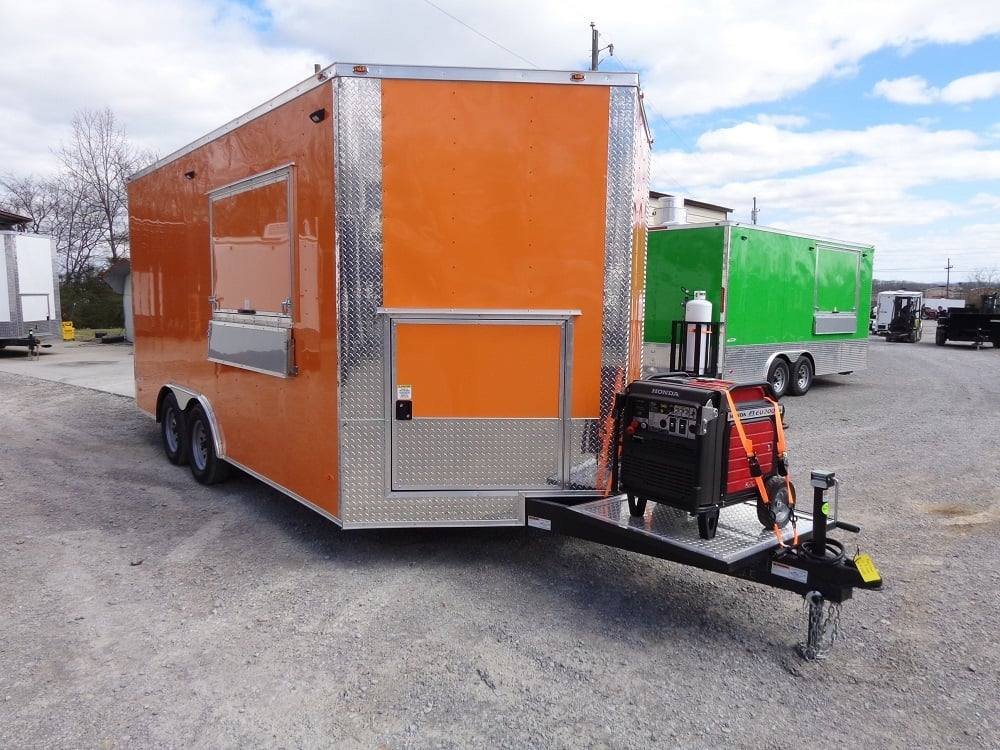 8.5′ x 16′ Orange Concession Food Trailer — photo 4