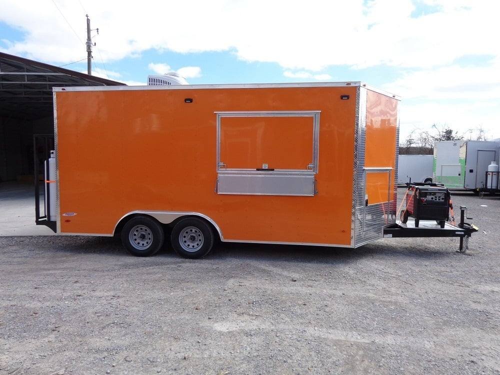 8.5′ x 16′ Orange Concession Food Trailer — photo 2