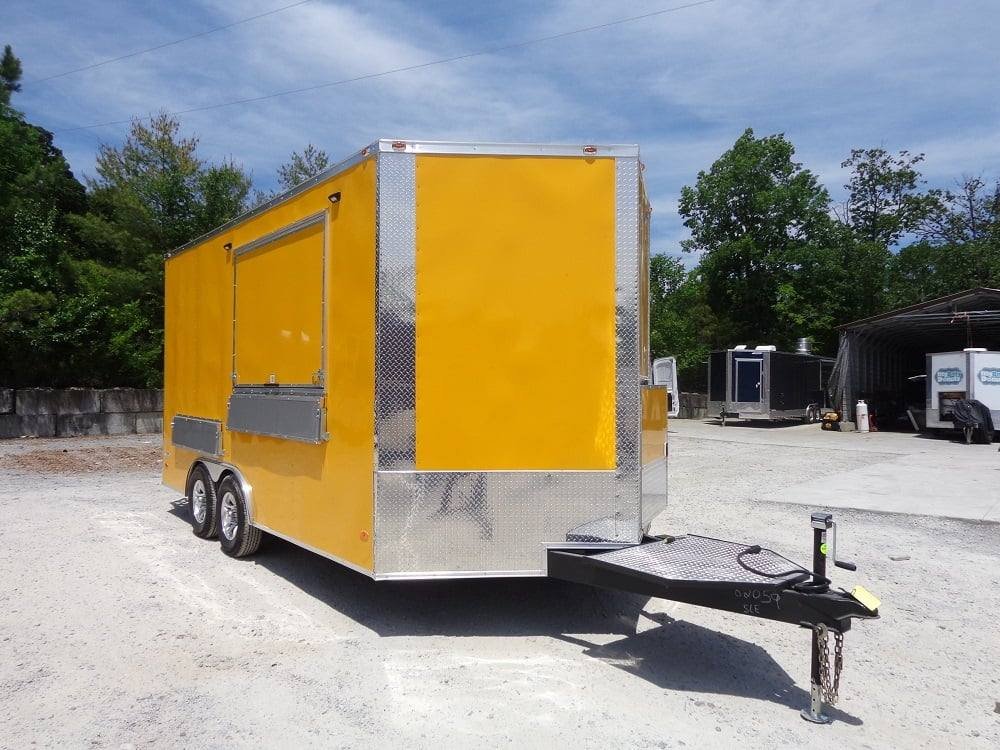 8.5′ x 16′ Yellow Food Concession Trailer — photo 5