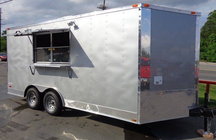Concession Trailer 8.5′ x 16′ Silver Frost Vending Catering — photo 4