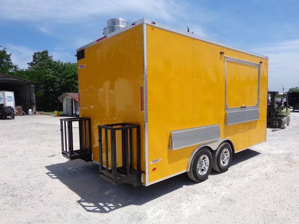 8.5′ x 16′ Yellow Food Concession Trailer — photo 4
