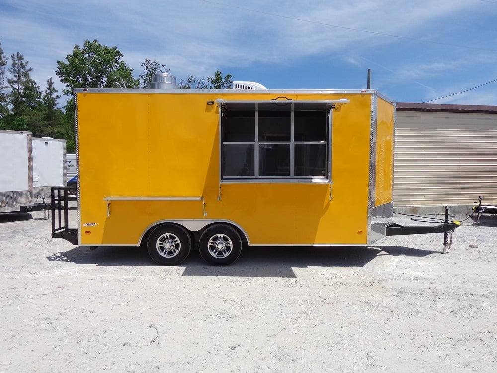 8.5′ x 16′ Yellow Food Concession Trailer — photo 6
