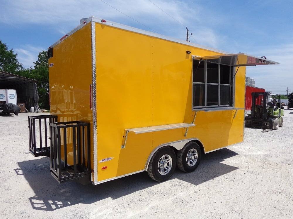 8.5′ x 16′ Yellow Food Concession Trailer — photo 11