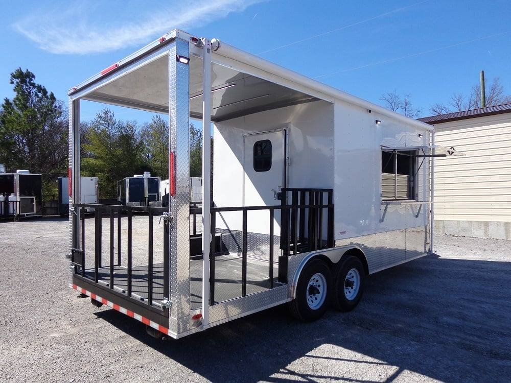 8.5′ x 20′ White Concession BBQ Food Event Trailer — photo 3