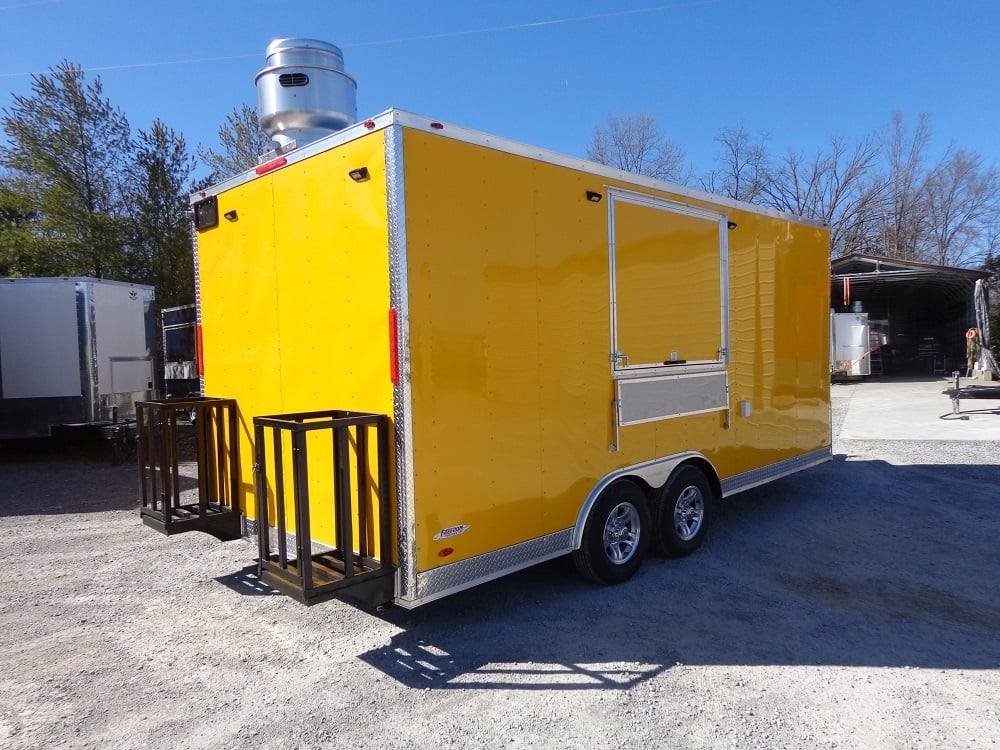 8.5′ x 18′ Penske Yellow Concession Food Trailer — photo 6