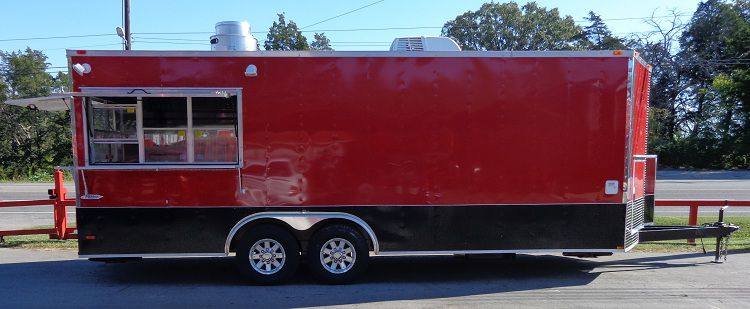 Concession Trailer 8.5’x22′ Vending BBQ Smoker Event Catering (Red) — photo 5