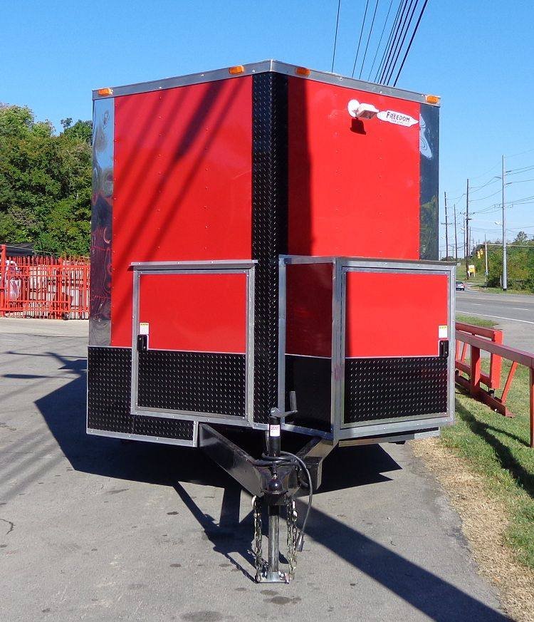 Concession Trailer 8.5’x22′ Vending BBQ Smoker Event Catering (Red) — photo 4