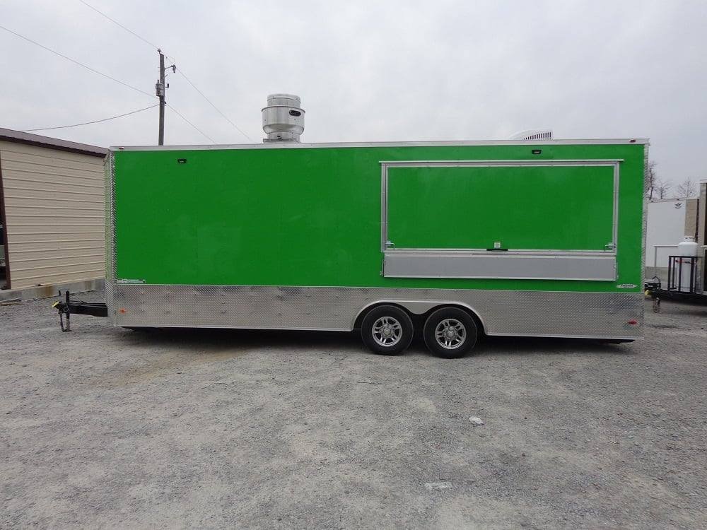 8.5′ x 24′ Lime Green Concession Food Trailer — photo 11