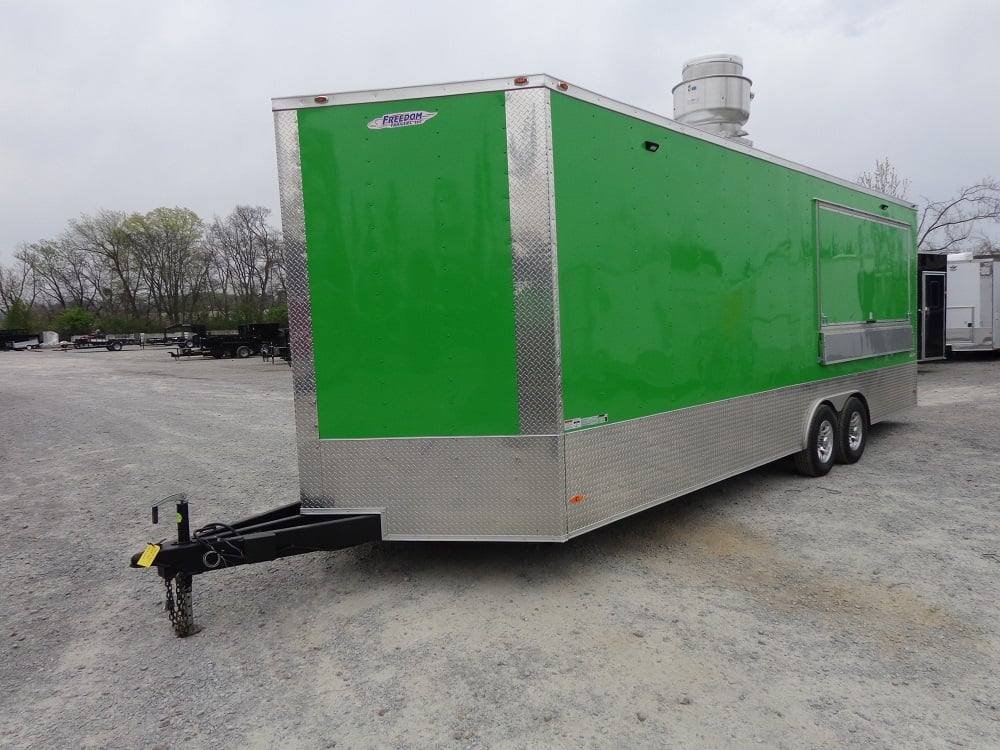 8.5′ x 24′ Lime Green Concession Food Trailer — photo 9
