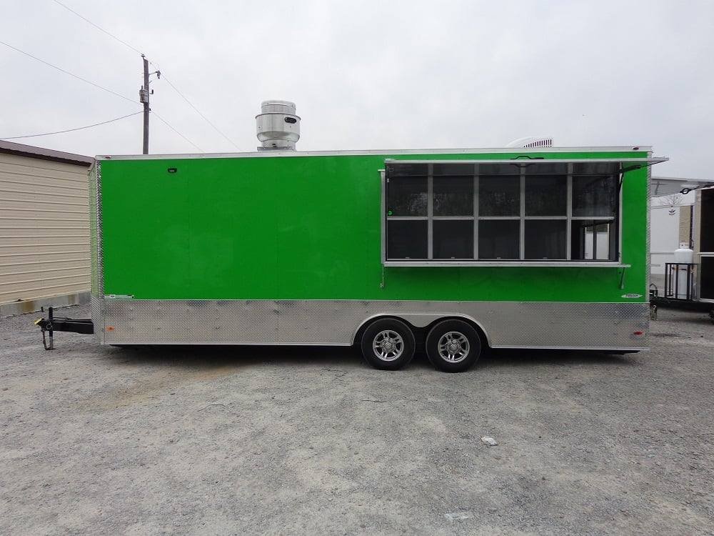 8.5′ x 24′ Lime Green Concession Food Trailer — photo 14