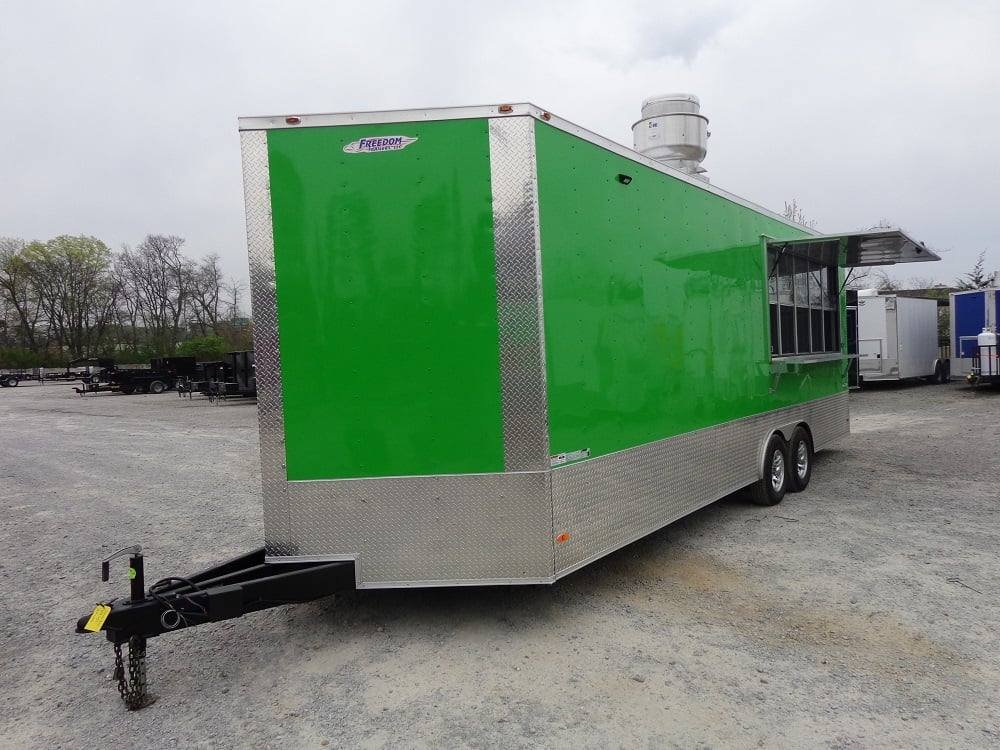 8.5′ x 24′ Lime Green Concession Food Trailer — photo 5