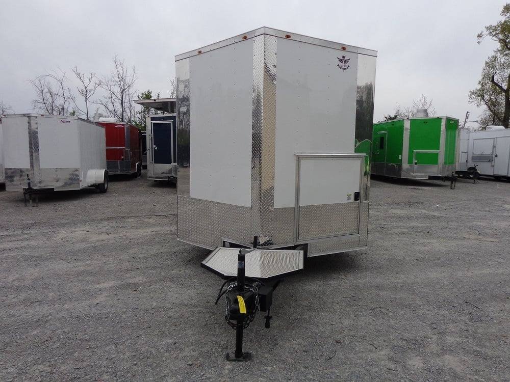 8.5′ x 18′ White Double Window Concession Food Trailer — photo 2