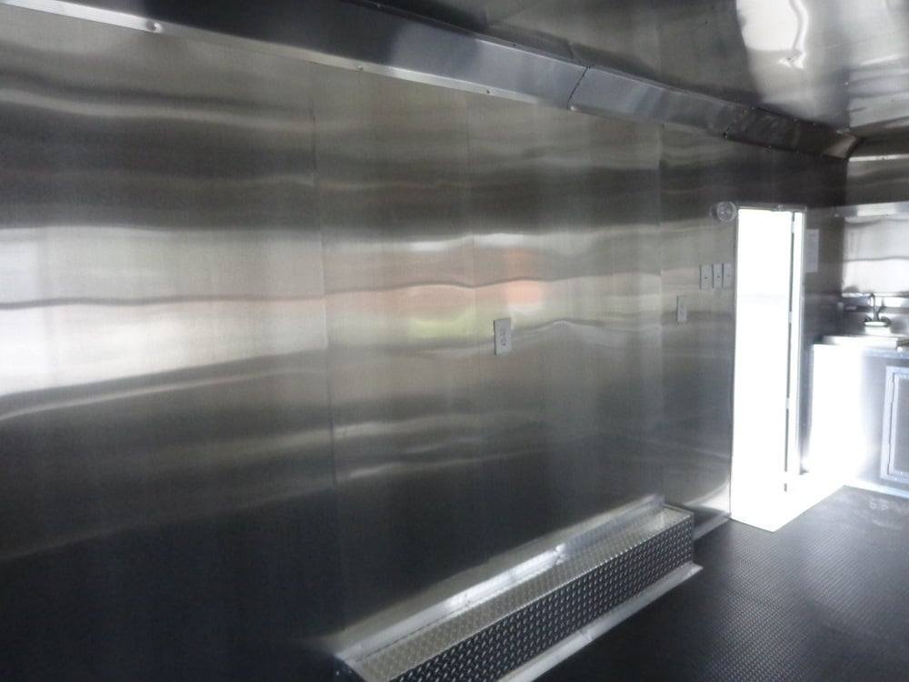 8.5′ x 18′ White Double Window Concession Food Trailer — photo 8