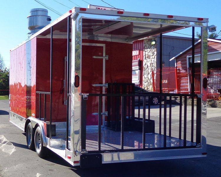 Concession Trailer 8.5’x20′ BBQ Smoker Catering Event (Red) — photo 8