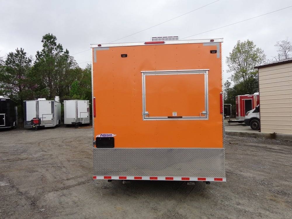 8.5′ x 30′ Orange Flat Nose Food Concession Trailer With Appliances — photo 6