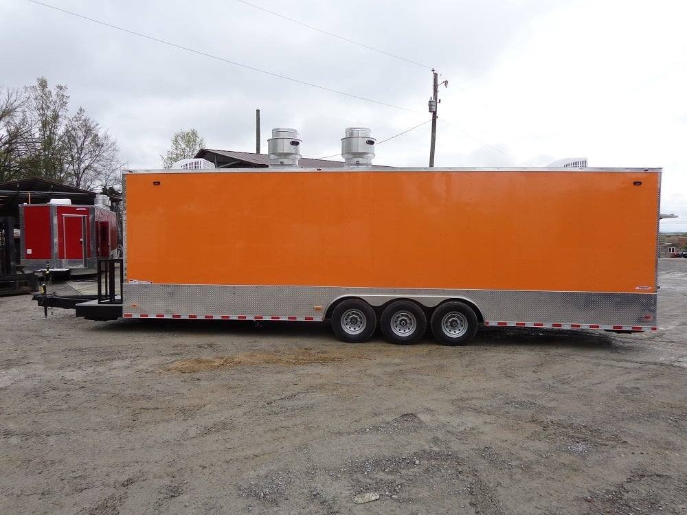 8.5′ x 30′ Orange Flat Nose Concession Food Trailer — photo 7