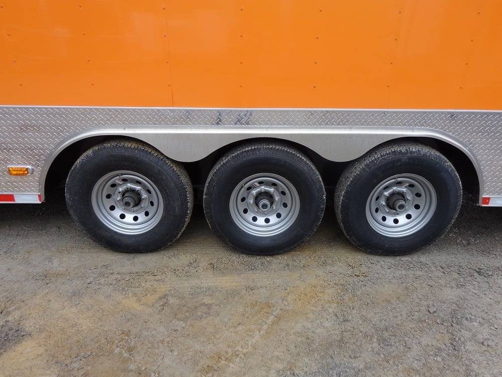 8.5′ x 30′ Orange Flat Nose Concession Food Trailer — photo 12