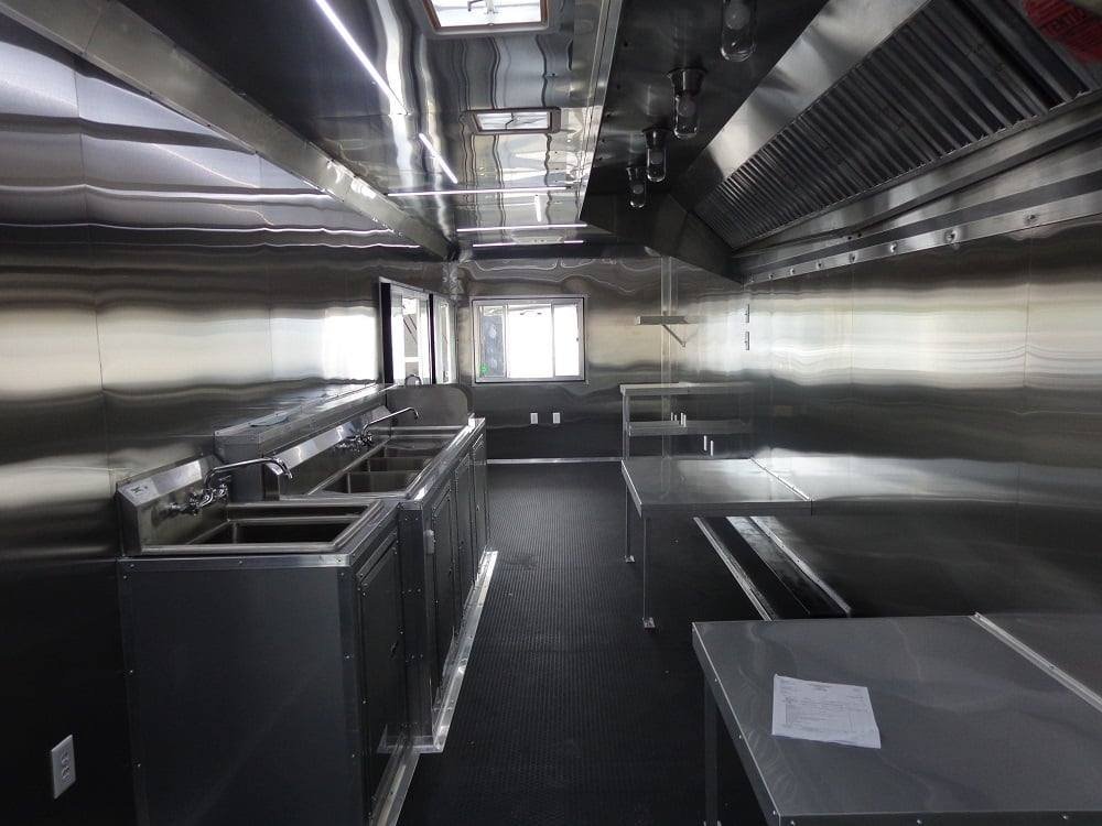 8.5′ x 30′ Orange Flat Nose Concession Food Trailer — photo 5